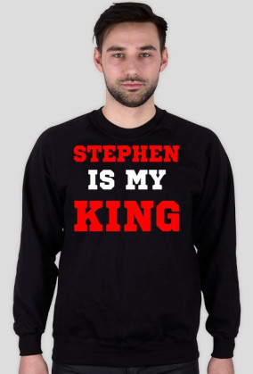 Stephen is my King Bluza czarna męska