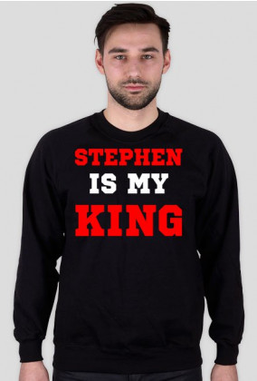 Stephen is my King Bluza czarna męska