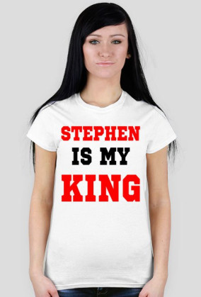 Stephen is my King T-shirt biały damski