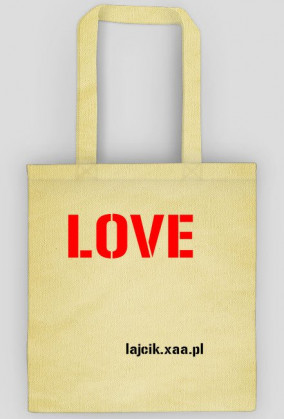 torba z napisem "LOVE"