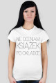 Nie oceniam książek... bez okularów T-shirt biały damski
