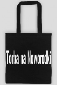 Czarna Torba z napisem "Torba na noworodki"