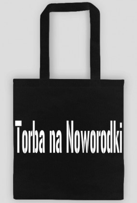 Czarna Torba z napisem "Torba na noworodki"