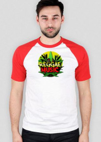 Koszulka Reggae Music Biało - Czerowna