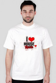 Koszulka " I Love Hause Music " Biała