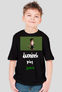 Koszulka Dziecęca DaxminekPlayGames z nadrukiem.