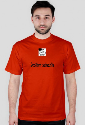 Koszulka z nadrukiem i napisem "Jestem szlachta"