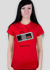 Nintendo geek - koszulka dla gracza - damska