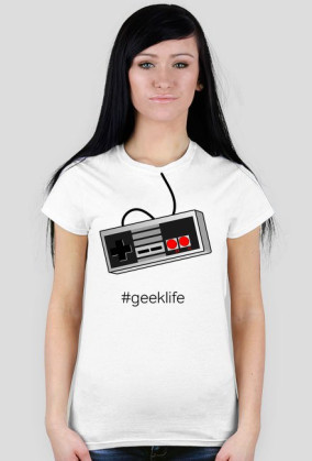 Nintendo geek - koszulka dla gracza - damska