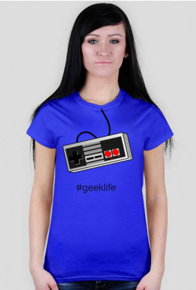 Nintendo geek - koszulka dla gracza - damska