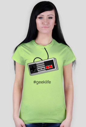 Nintendo geek - koszulka dla gracza - damska