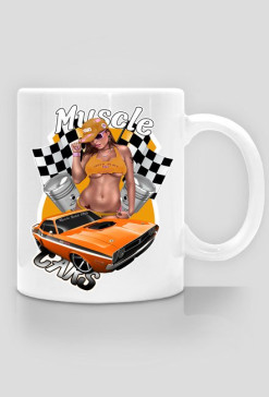 Kubek Muscle Cars pomarańcz
