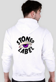 Bluza z kapturem Biała - logo