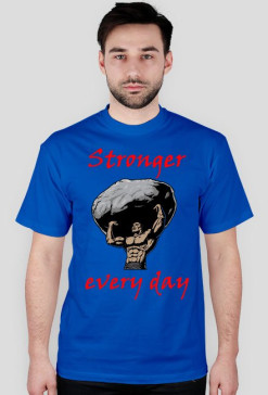 Koszulka STRONGER EVERY DAY niebieska