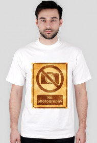 T-Shirt No photography - biały