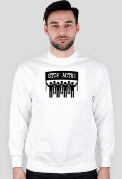 STOP ACTA/WHITE/BLUZA