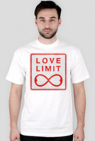 T-Shirt męski - Love Limit- biały