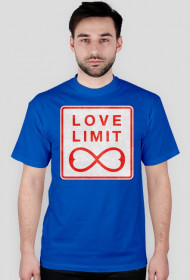 T-Shirt męski - Love Limit- niebieski