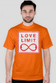 T-Shirt męski - Love Limit- pomarańczowy