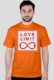 T-Shirt męski - Love Limit- pomarańczowy