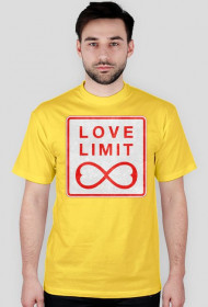 T-Shirt męski - Love Limit- żółty
