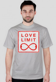 T-Shirt męski - Love Limit- szary