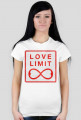 T-Shirt damski - Love Limit - biały
