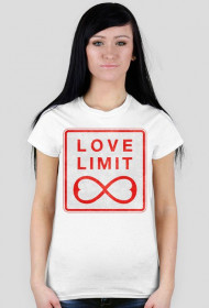 T-Shirt damski - Love Limit - biały
