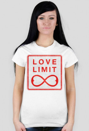 T-Shirt damski - Love Limit - biały
