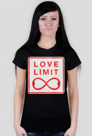 T-Shirt damski - Love Limit - czarny