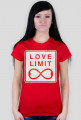 T-Shirt damski - Love Limit - czerwony