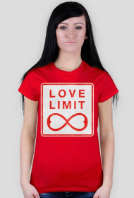 T-Shirt damski - Love Limit - czerwony