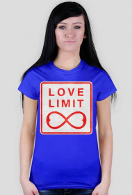 T-Shirt damski - Love Limit - niebieski