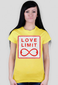 T-Shirt damski - Love Limit - żółty