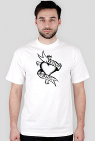 JESUS SAVES doulbeprint heart/cross
