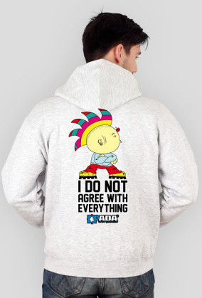 Bluza na zamek z kapturem - Nie zgadzam się. Pada