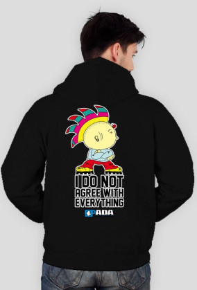 Bluza na zamek z kapturem - Nie zgadzam się. Pada