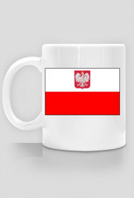 Kubek z flagą i godłem