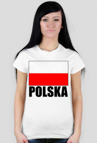 Koszulka damska z flagą i napisem