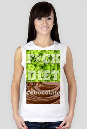 Koszulka Tank Top Loose Fit "F*ckDiet#chocolate'2'"