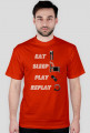 EAT , SLEEP, PLAY , REPLAY - Koszulka męska