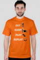 EAT , SLEEP, PLAY , REPLAY - Koszulka męska