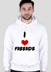 I love freeride- bluza z kapturem