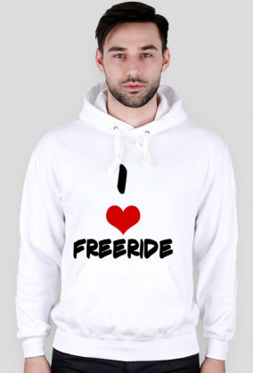 I love freeride- bluza z kapturem
