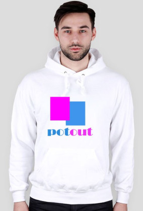 Potout- bluza z kaputrem czarna męska