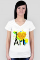 I Love Art -kobieca czarny napis