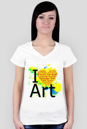 I Love Art -kobieca czarny napis