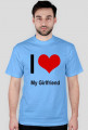 Koszulka - "I LOVE My Girlfriend" (męska,biała)