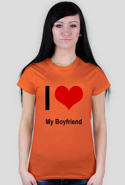 Koszulka - "I LOVE My Boyfriend" (damska)