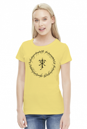 koszulka damska - runy Pierścienia + symbol Tolkiena